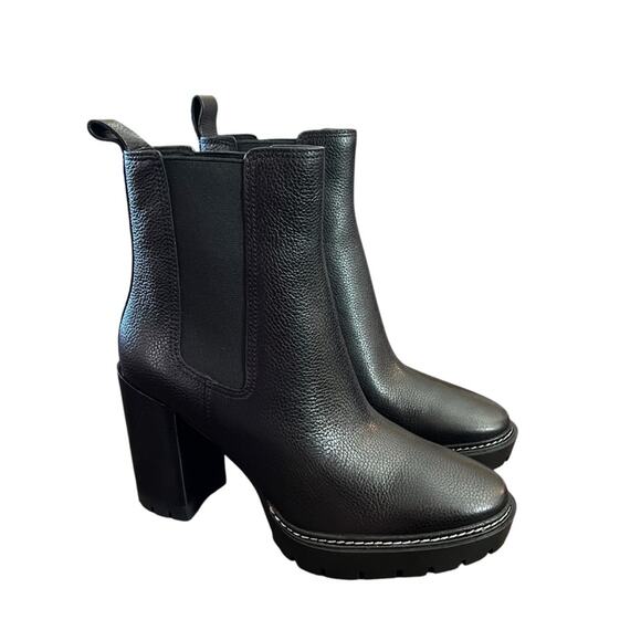 Tory Burch Carson Tumbled Leather Classic Chelsea Lug Sole Ankle Boots NEW 10 - Picture 2 of 12
